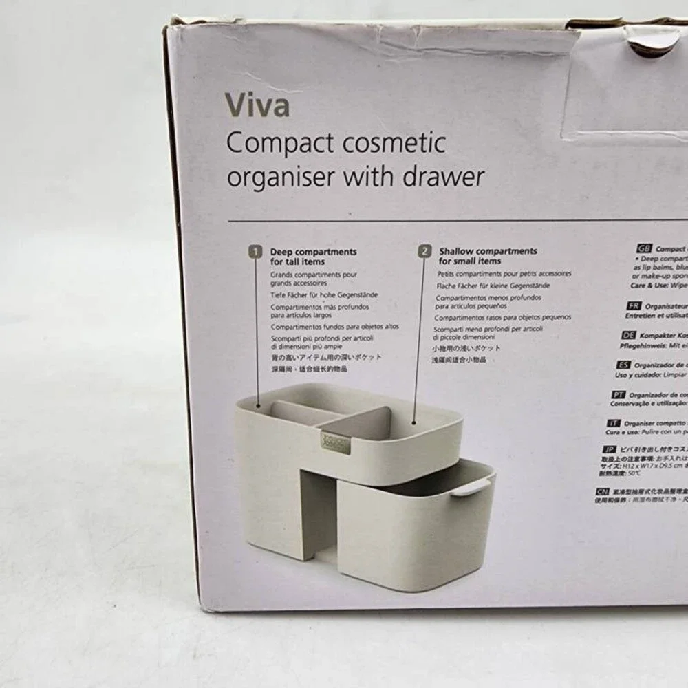 Joseph Joseph Viva Compact Cosmetic Organiser with Drawer - Shell